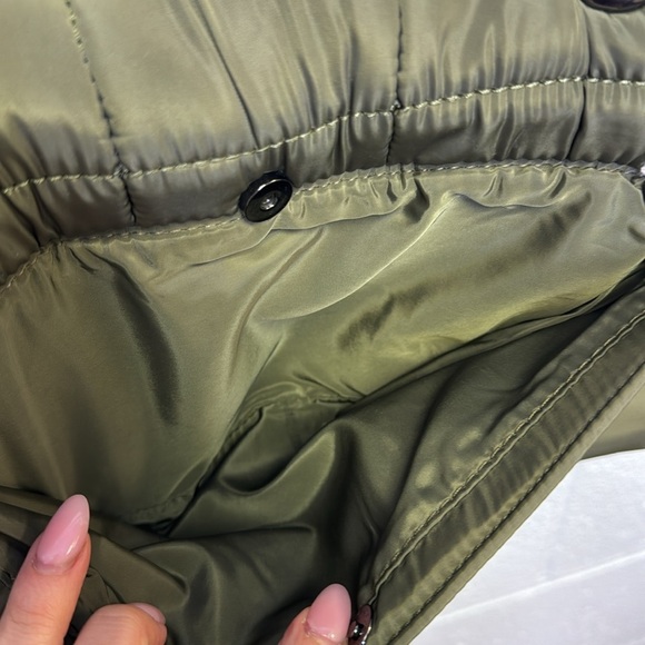 INC International Concepts Green and Cream Quilted Shoulder Bag - Picture 8 of 12